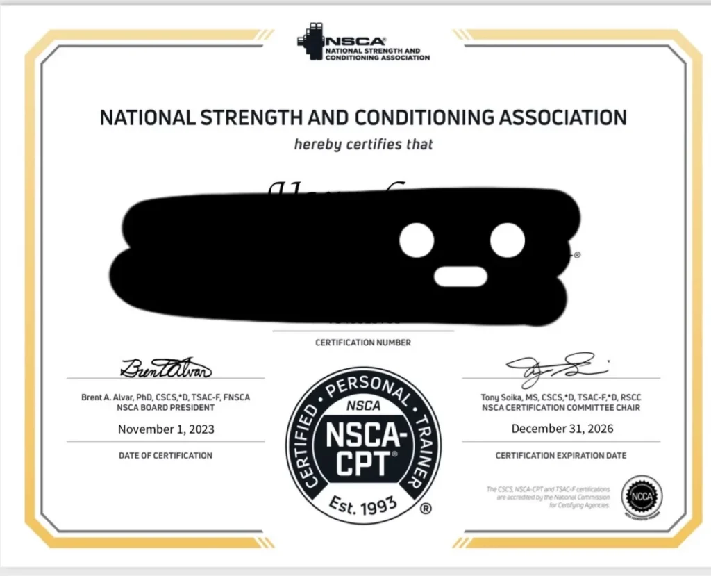 NSCA-CPT 國際私人教練證照範例（二） - DREX 動人學院
