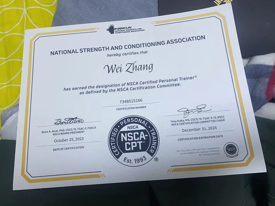 NSCA-CPT 國際私人教練證照範例（七） - DREX 動人學院